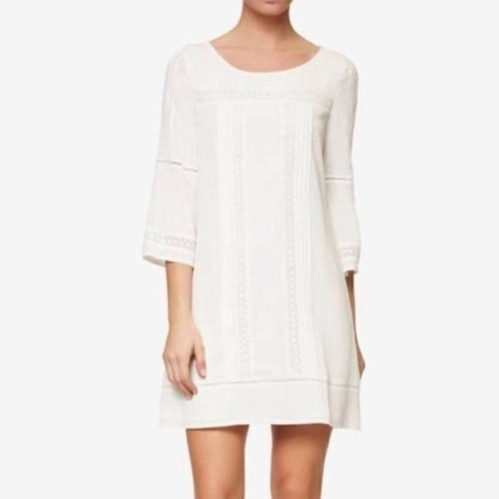 Sanctuary White Boho Shift Dress Size XS